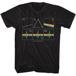 Pink Floyd Dark Side Of The Moon Heartbeat Prism Rock Band Music Tour Tee 159